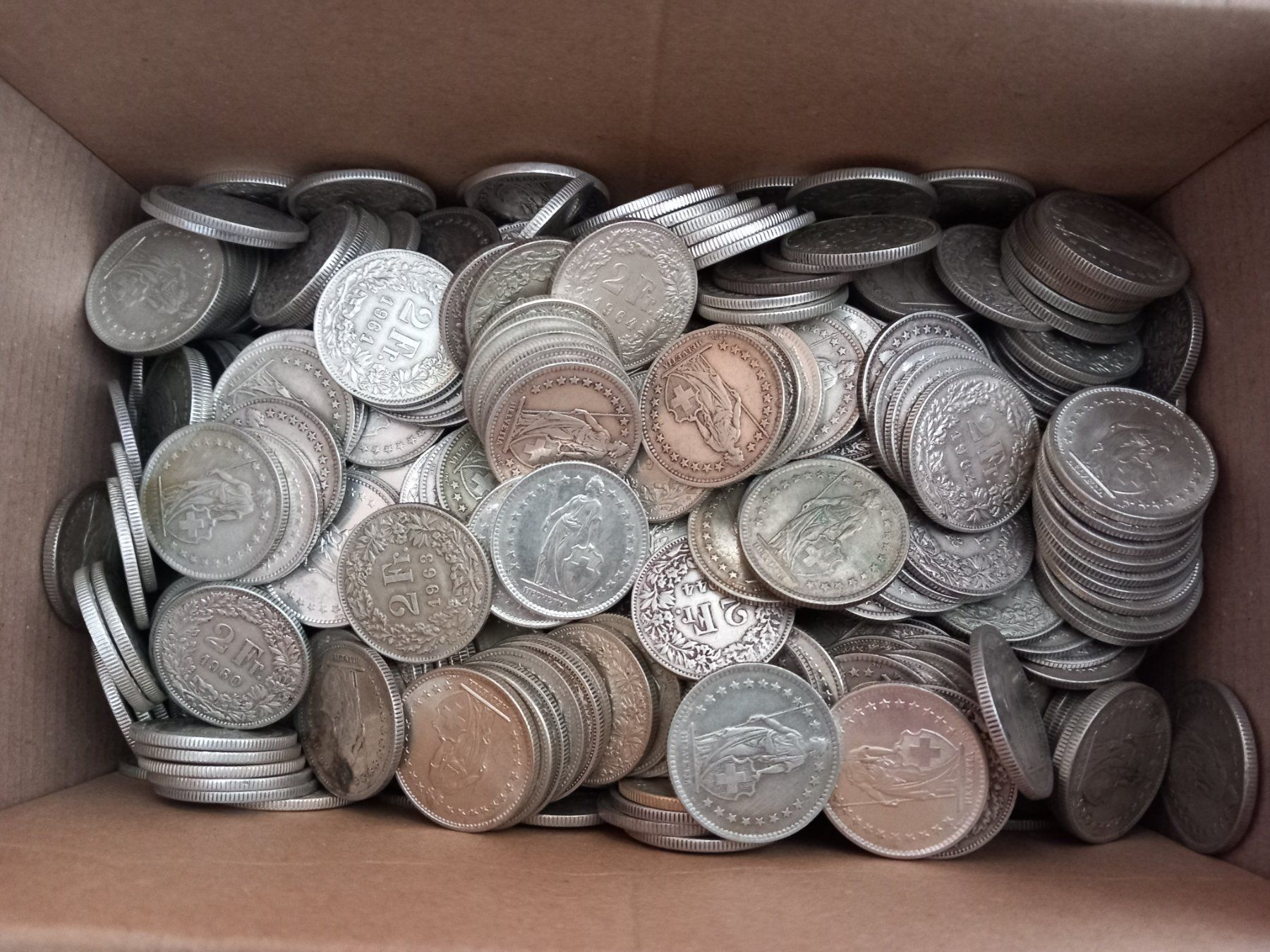 Tutti le monete: 1.1  Kilo 2 Franken Silbergeld – Usato da Neuchâtel venduto da karlpierrino