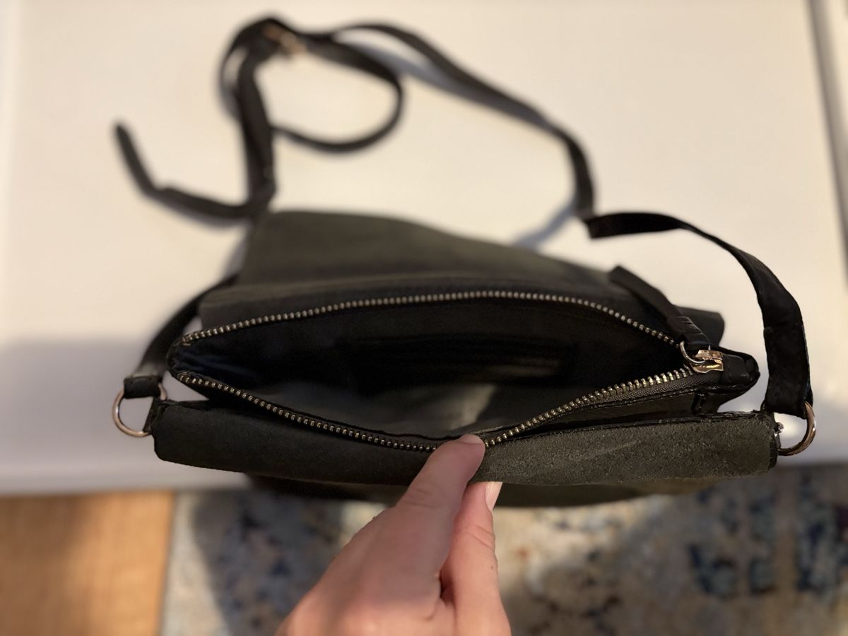Borse: Graue Ledertasche, Crossbody – Usato da Zürich venduto da AllySam 3