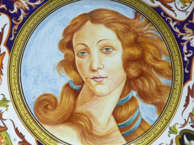 Piatti: Antiker Keramik-Teller,handbemalt,CACF Faenza,Botticelli – Usato da Lausen venduto da liesfisch 1
