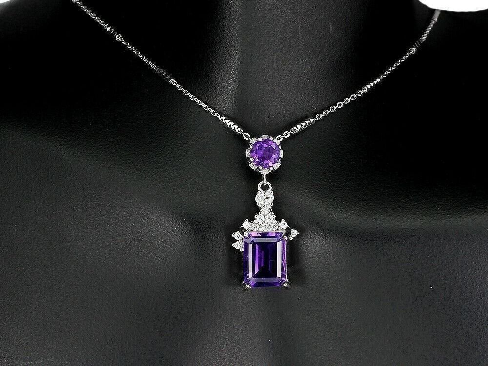 Orecchini pendenti & Orecchini a lobo: Echte Amethyst Set Ohrringe und Anhänger 925 Silber – Nuovo (secondo la descrizione) da Grenchen venduto da Elenka 4