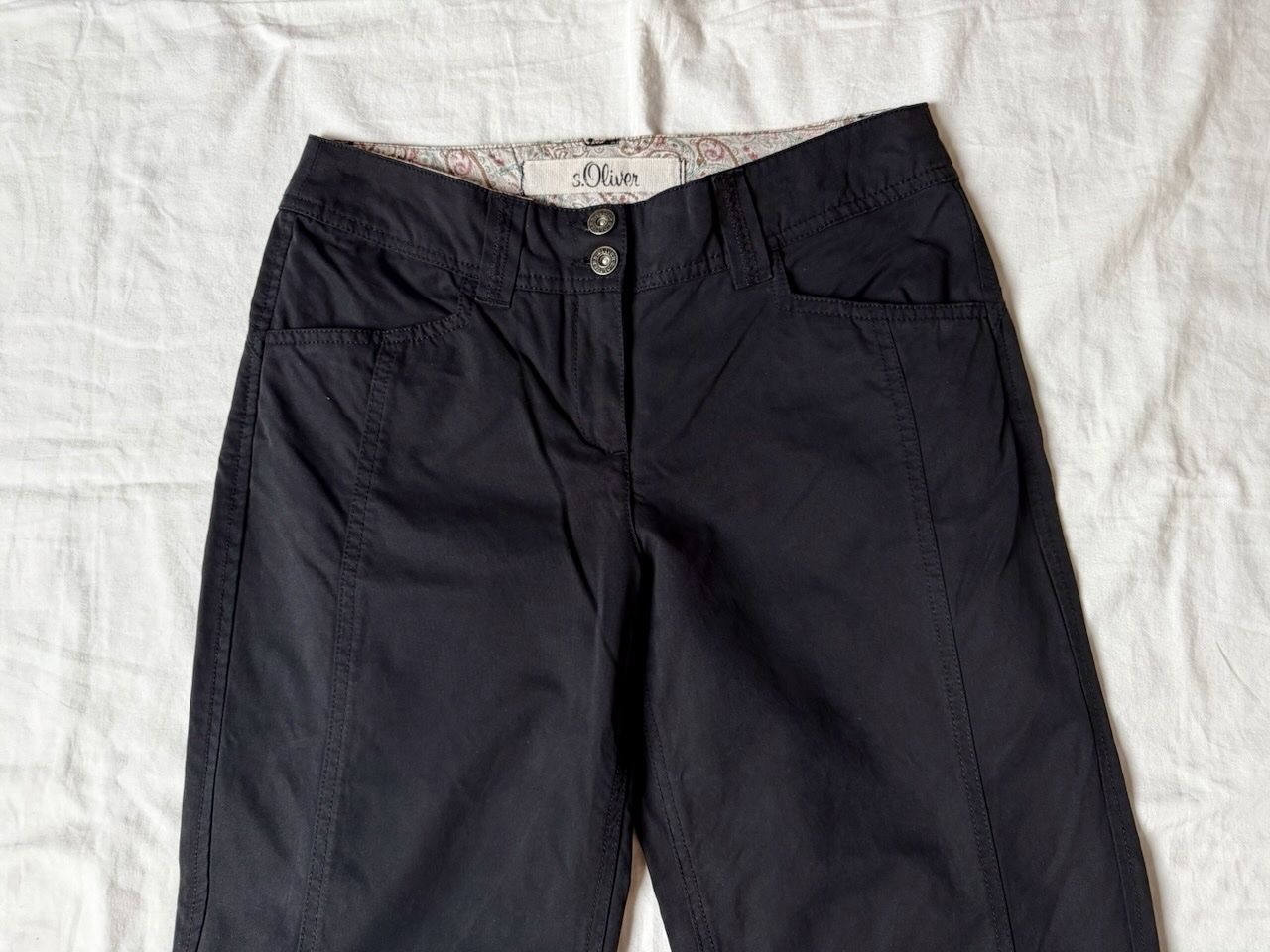 S.Oliver Pantaloni: s.Oliver, Damen-Cargohose, schwarz, Gr. 36 – Nuovo (secondo la descrizione) da Basel venduto da Solaia28 1