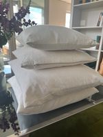 4 Kissenbezüge und Kisse, Weiss, Baumwolle,50x50 und 40x40