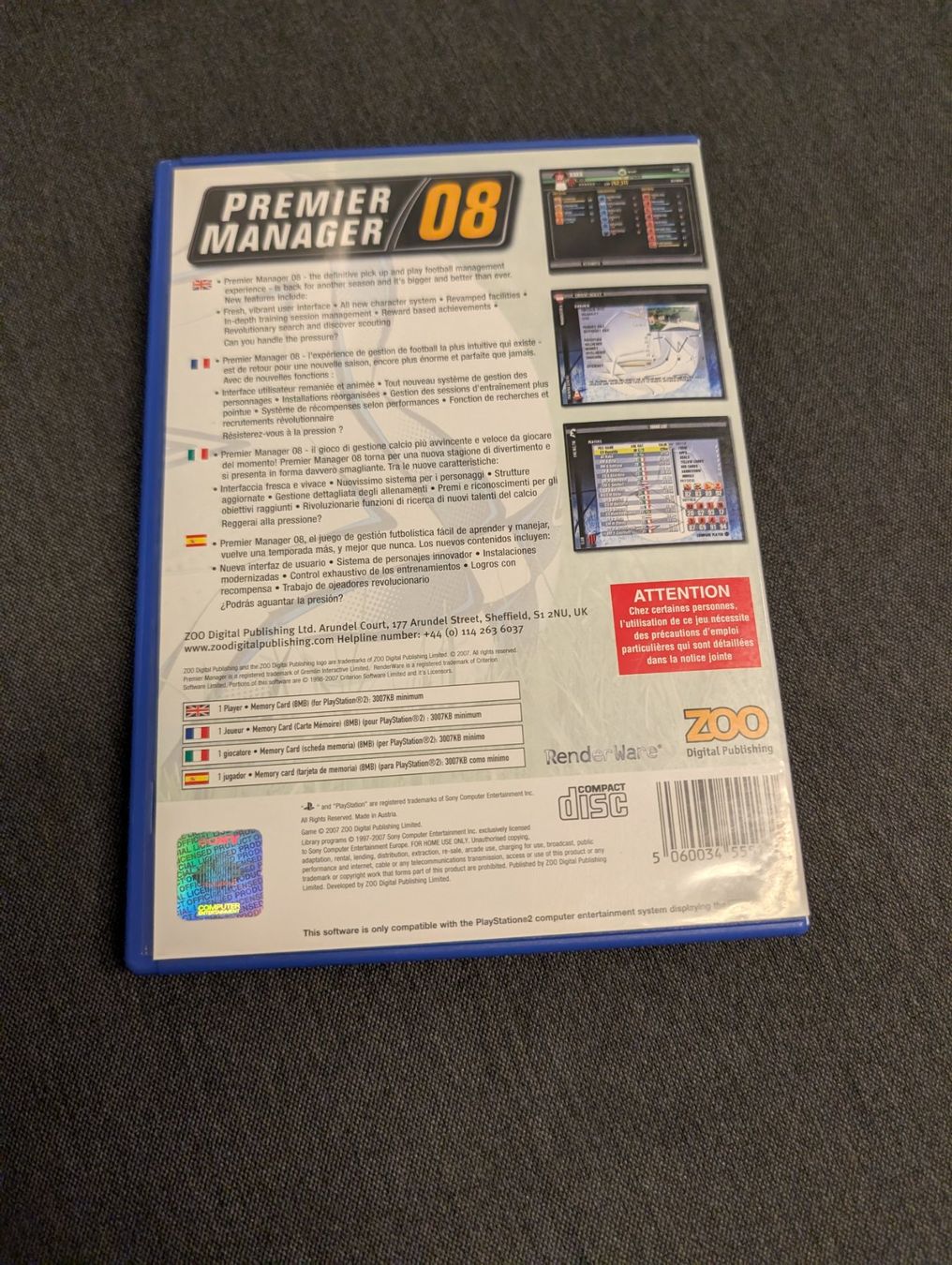Jeux: Premier manager 08 Sony playstation 2 – D'occasion à Giubiasco par Ticinerd 1