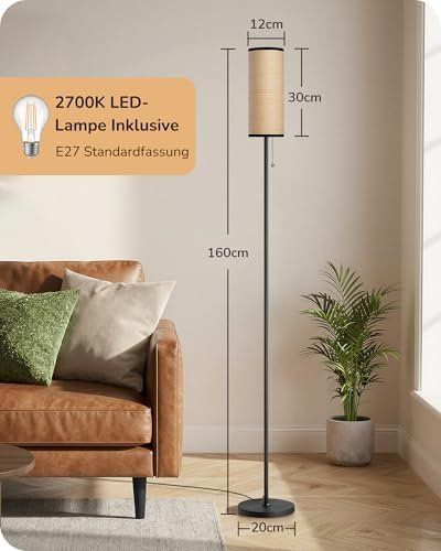 Lampade: Stehlampe Wohnzimmer Moderne Stehleuchte geflochtenem E27 – Nuovo e nell'imballaggio originale da Hundwil venduto da pak_b5sl 5