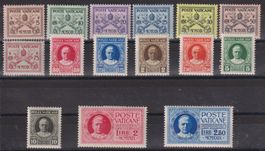 VATIKAN 1929: Serie 1-15 * - Kat. € 85.--