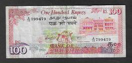 Mauritius  100  Rupees  Gebraucht