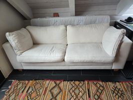 Gemütliches helles 3-Sitzer Sofa, gepflegt