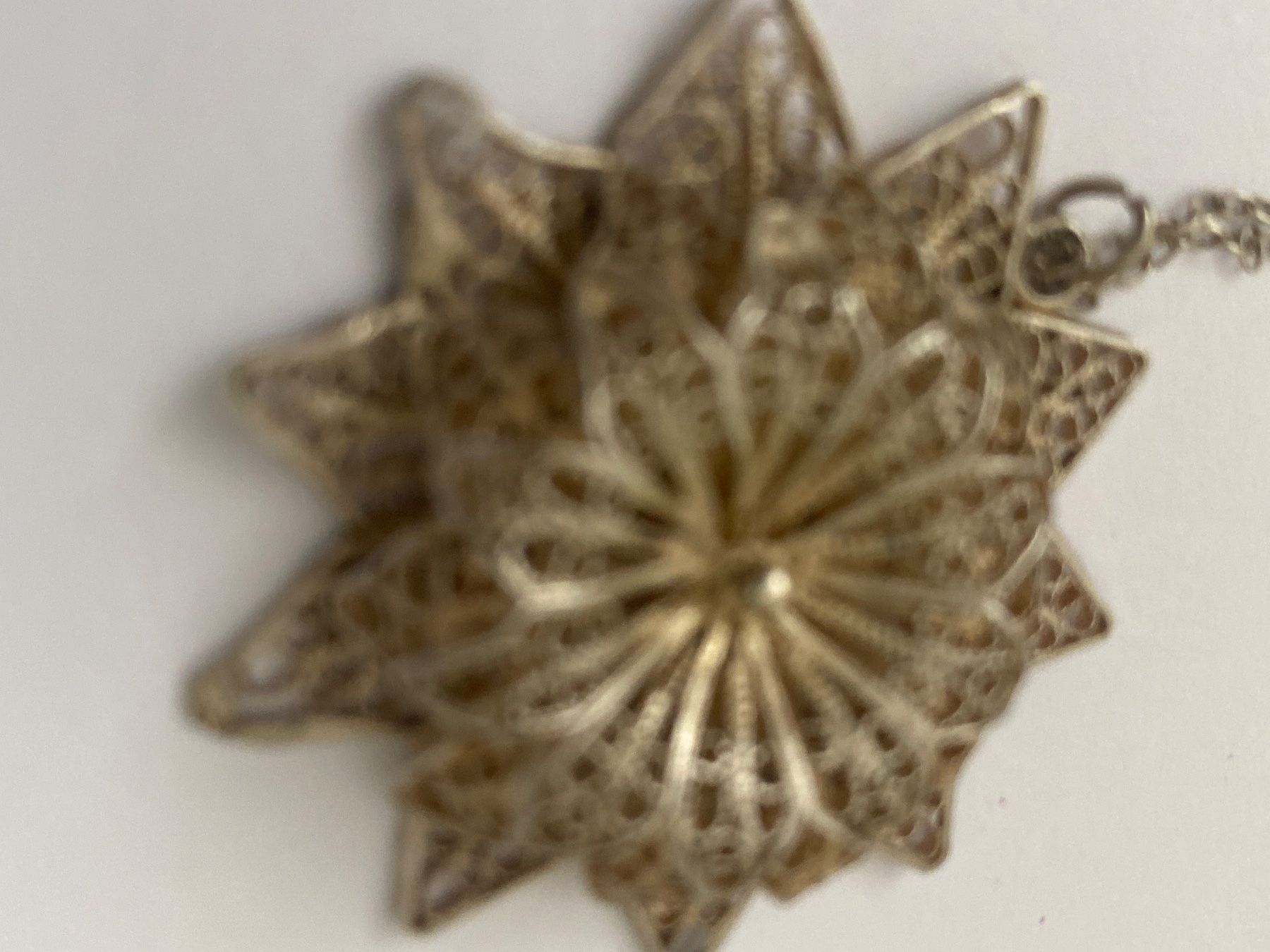 Ketten: Silber Kette mit Silber Anhänger Filigran – Gebraucht aus Baden von swiss-alps