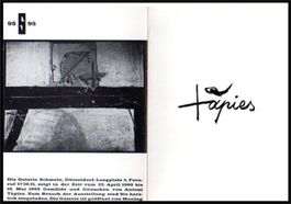 Tapies Antoni  - 1968 seltene Einladungskarte
