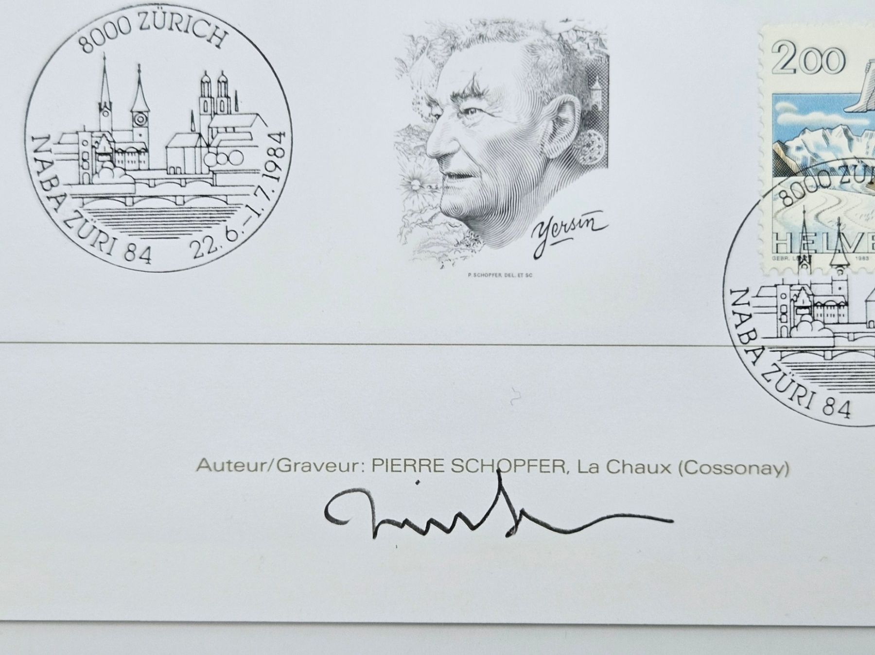 Tutti i francobolli: 3 Autogramme Naba 84 ab 8.-- – Usato da Buttikon SZ venduto da Marcelr 2