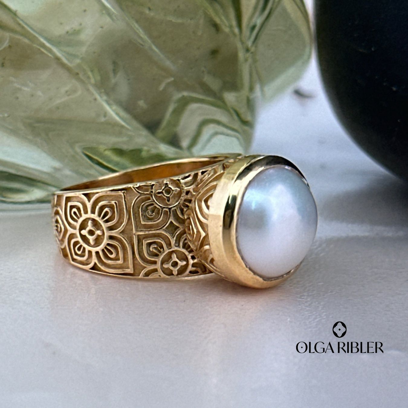 Olga Ribler Anelli: Statement-Ring mit Perle Ringgrösse 57 – Nuovo (secondo la descrizione) da Luzern venduto da Schmuckoutlet 2