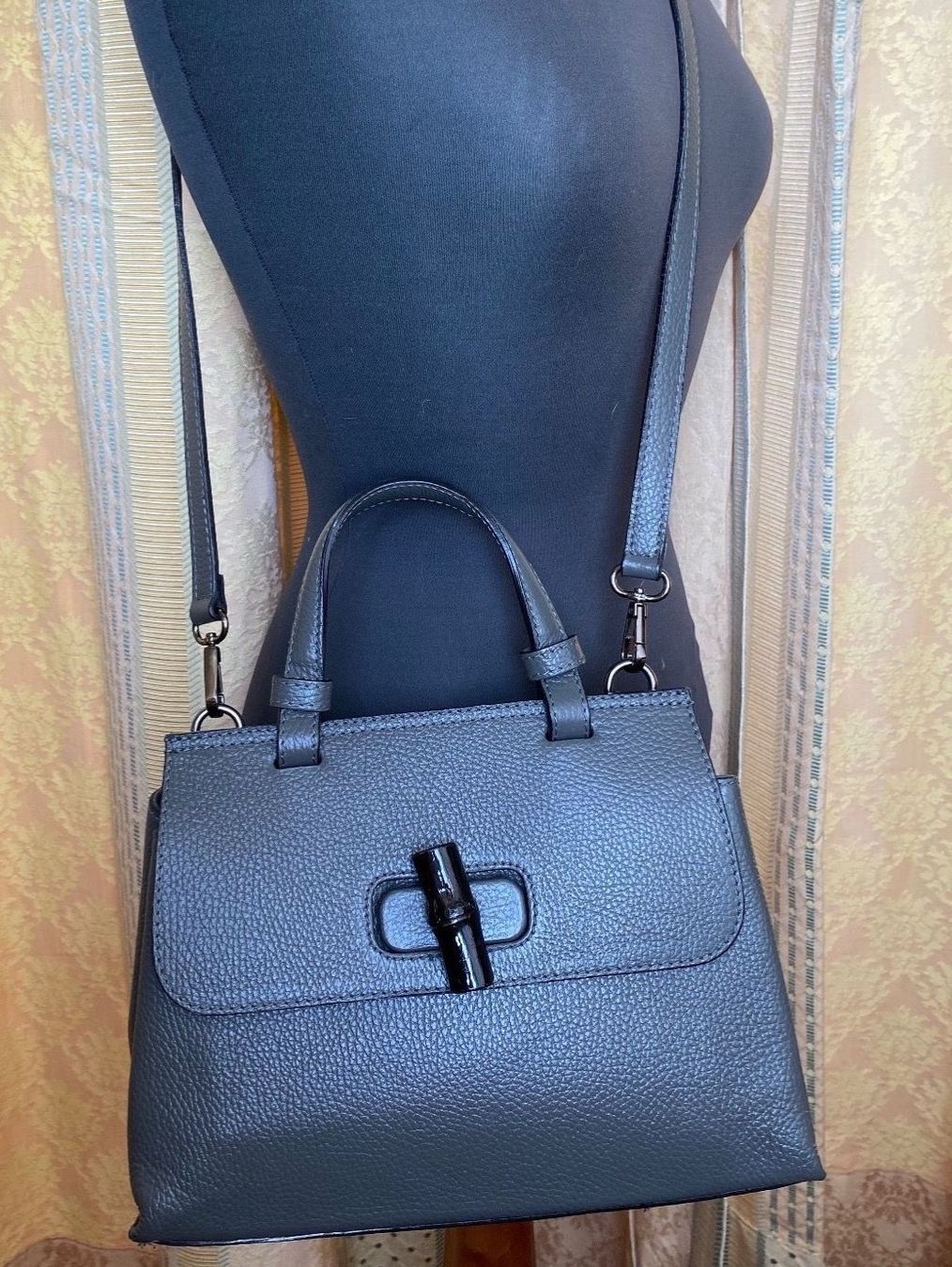 Borse da donna: Ledertasche m. Bambooverschluss Designer Style – Usato da Besazio venduto da lionheart63