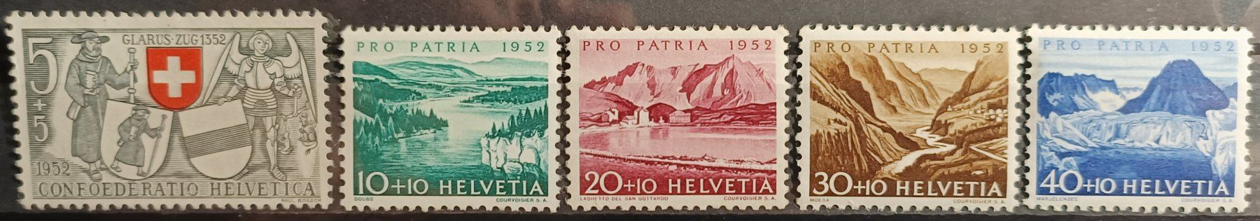 Tutti i francobolli: 1952 Pro Patria Satz postfrisch** – Usato da Dübendorf venduto da goeggi79