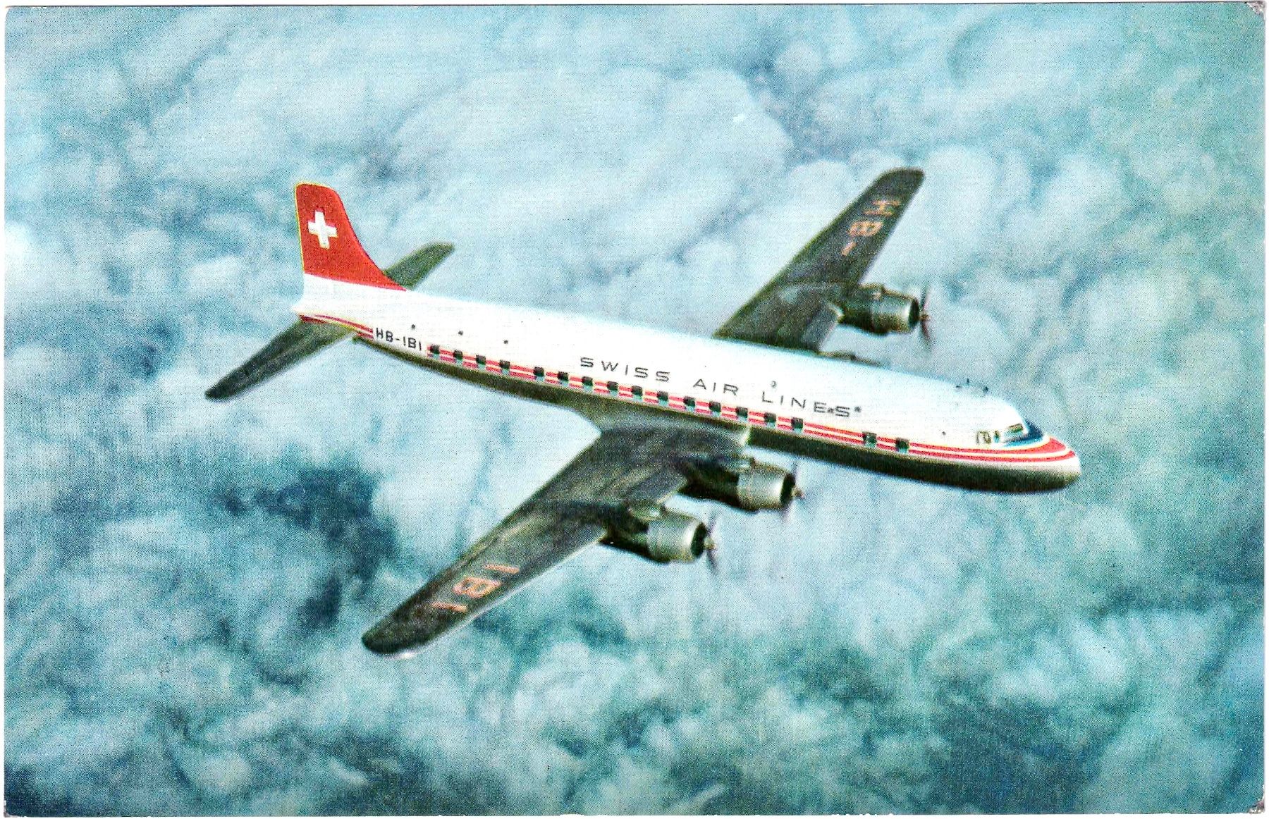 Cartes postales: Transatlantic DC-6 B ca. 1946 – D'occasion à Oberdorf BL par Hopfehuepfer