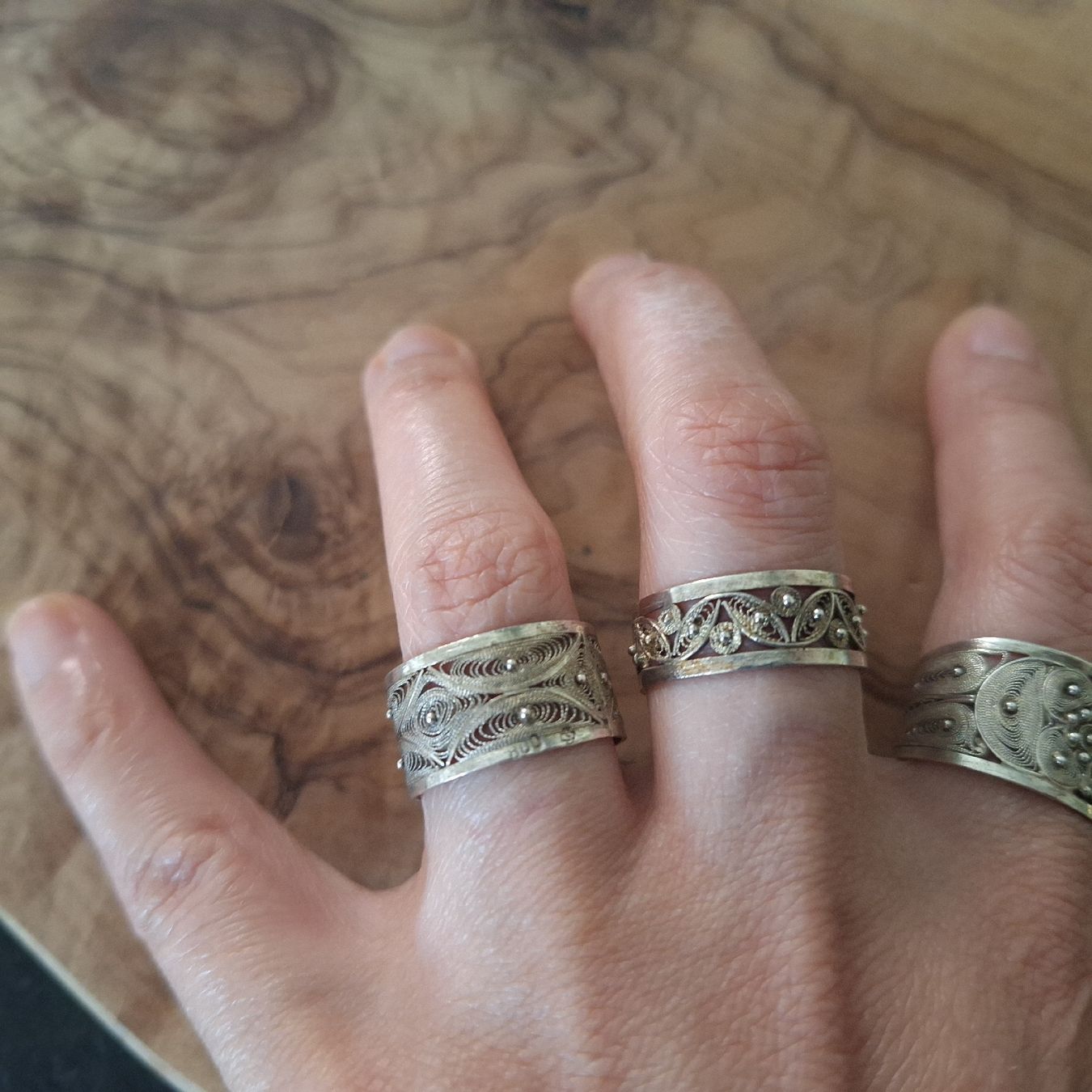 Anelli: Versand möglich. Romantische, filigrane Ringe, Silber – Usato da Winterthur venduto da Goldpipau 6