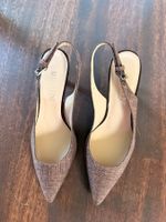 Slingpumps Madeleine braun strukturiert