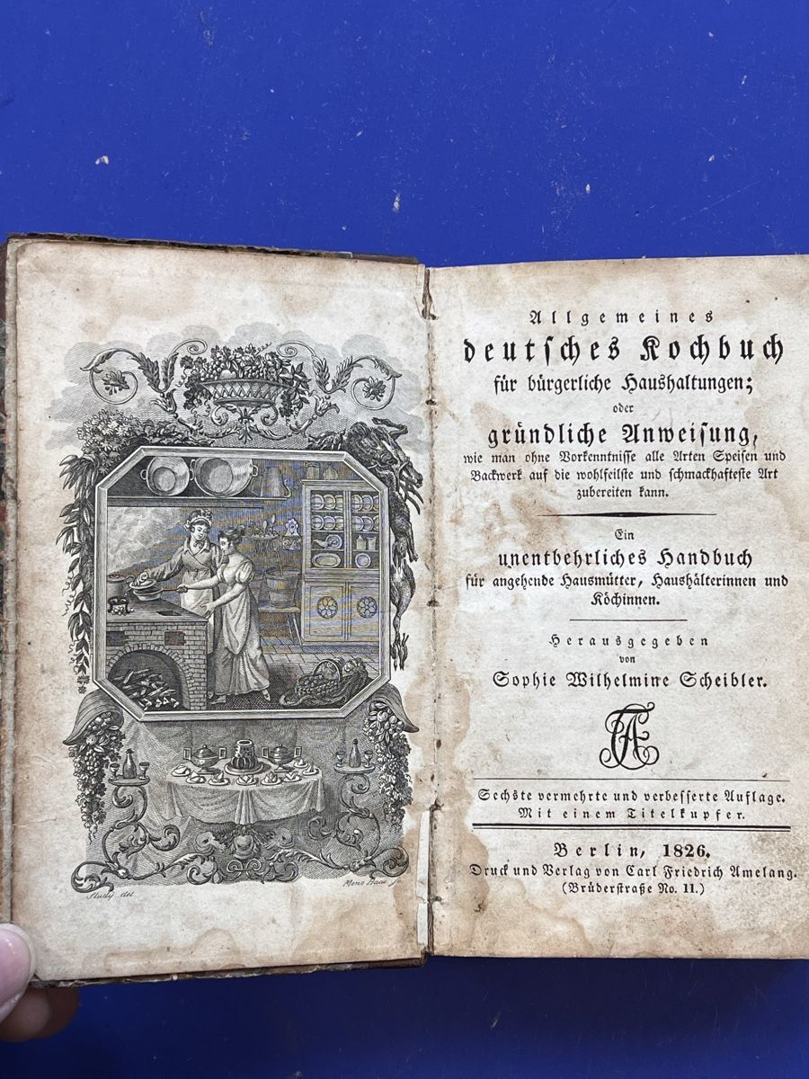Libri: Antikes Kochbuch "Scheibler's Kochbuch" 1826 – Usato da Adliswil venduto da buch_und_kunst 3
