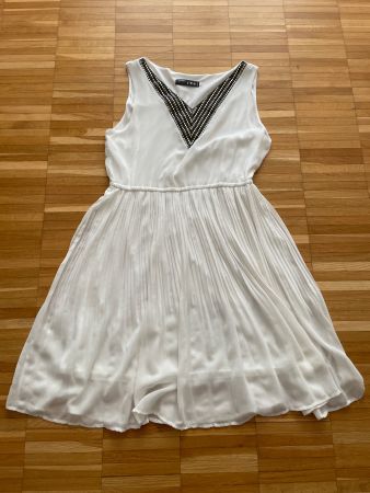 schönes, elegantes Kleid - weiss - ca. Gr. 42 - USA Gr. L
