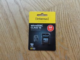 micro SDXC, 64 GB, neu!