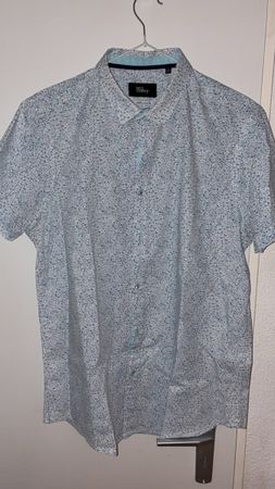 Chemise à manches courtes Yves Dorsey bleu imprimé taille L 