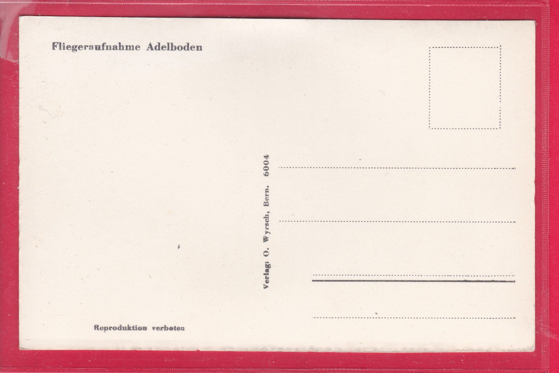 Cartoline postali: FLUGAUFNAHME ADELBODEN – Usato da Oberrieden venduto da Gebirgsstelze 1