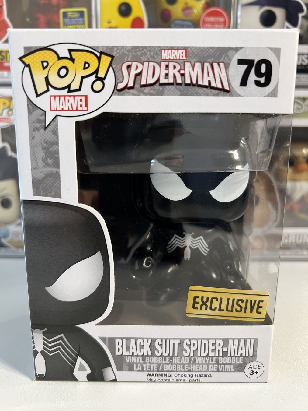 Funko Statuette: Funko POP! Marvel Spider-Man - Black Suit Spider-Man Limitée – Nuovo e nell'imballaggio originale da Le Mouret venduto da perfectbijou