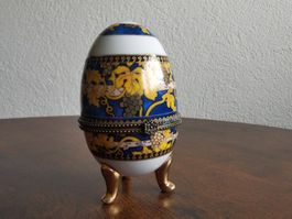 Vintage Limoges Porzellan Ei  Schmuckdose Höhe ca. 10 cm