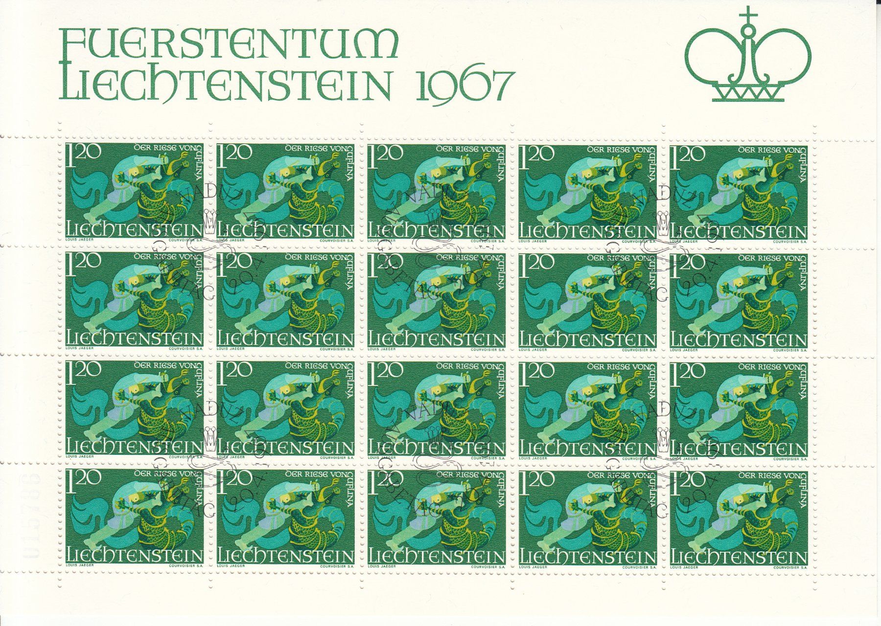 Tutti i francobolli: LBK 410 - 412 Zierbogen mit ET – Usato da Bürglen TG venduto da StampGraf 1