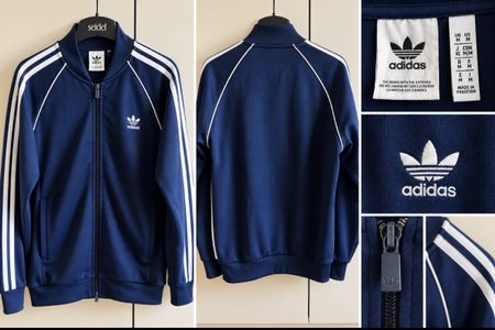 Veste de survêtement Adidas Originals bleu marine – taille M