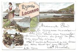 Ricordo di Locarno (TI) Madonna del Sasso - Litho - 1900