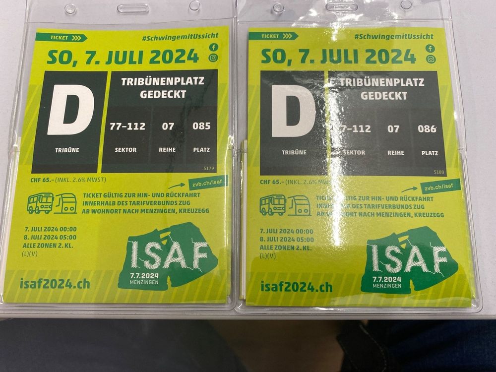Ticket Tribüne Gedeckt ISAF 2024 (Neu und originalverpackt) in Cham für ...