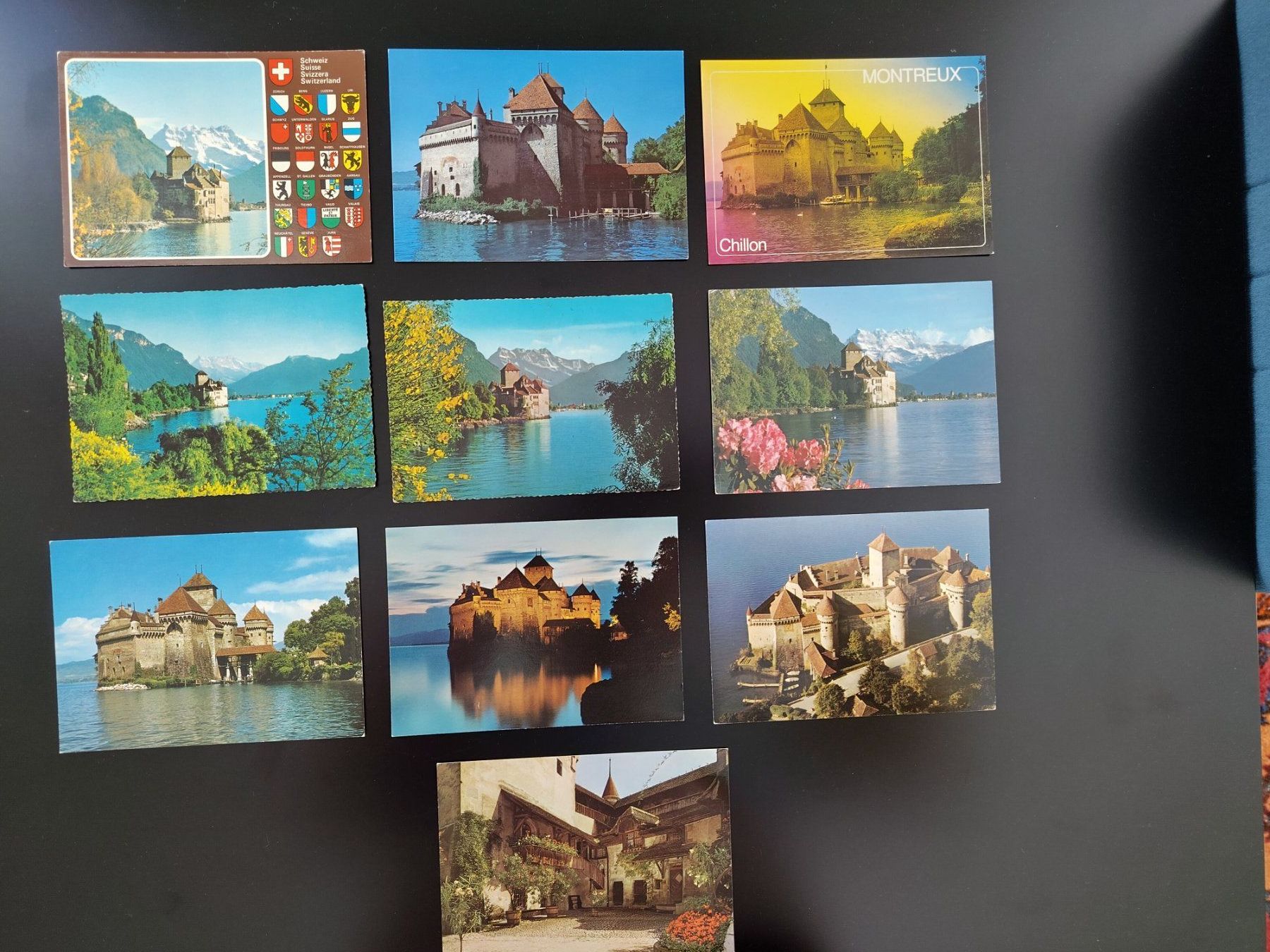 Cartoline postali: 10 Ansichtskarten, Schloss Chillon, ab ca. 1973 – Usato da Ohmstal venduto da Lebensfreude05