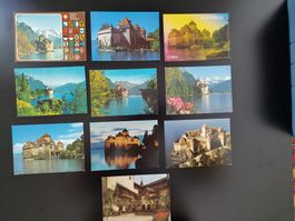 10 Ansichtskarten, Schloss Chillon, ab ca. 1973