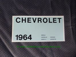 Chevrolet Modellprogramm 1964 deutsch/französisch GM-Biel