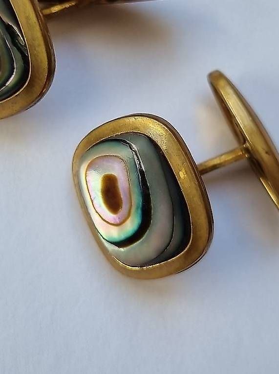 Gemelli: Manschettenknöpfe Perlmutt vintage – Usato da Arlesheim venduto da evi_gm8h 4
