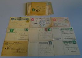 1870-1920, Ganzsachenlot: Postkarten, Briefe: 56x, günstig