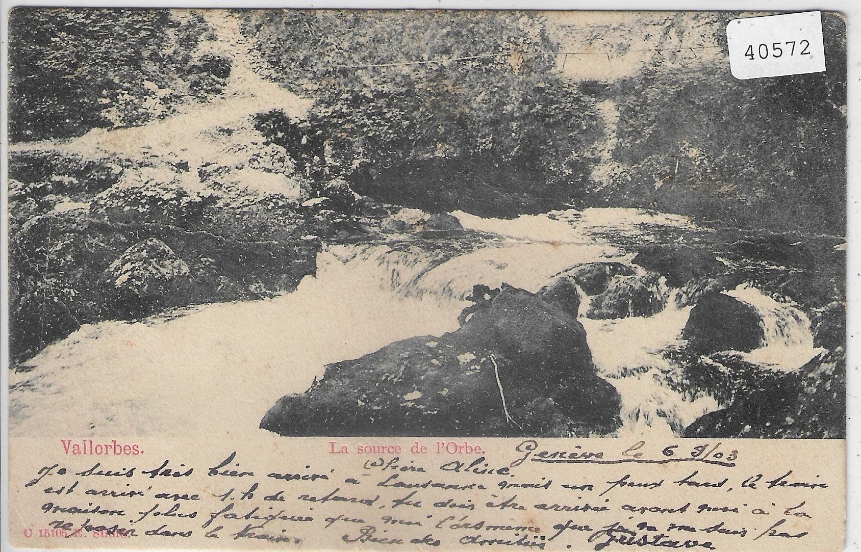 Cartoline postali: Vallorbes - La source de l'Orbe – Difettoso da Ettingen venduto da Kartenplanet