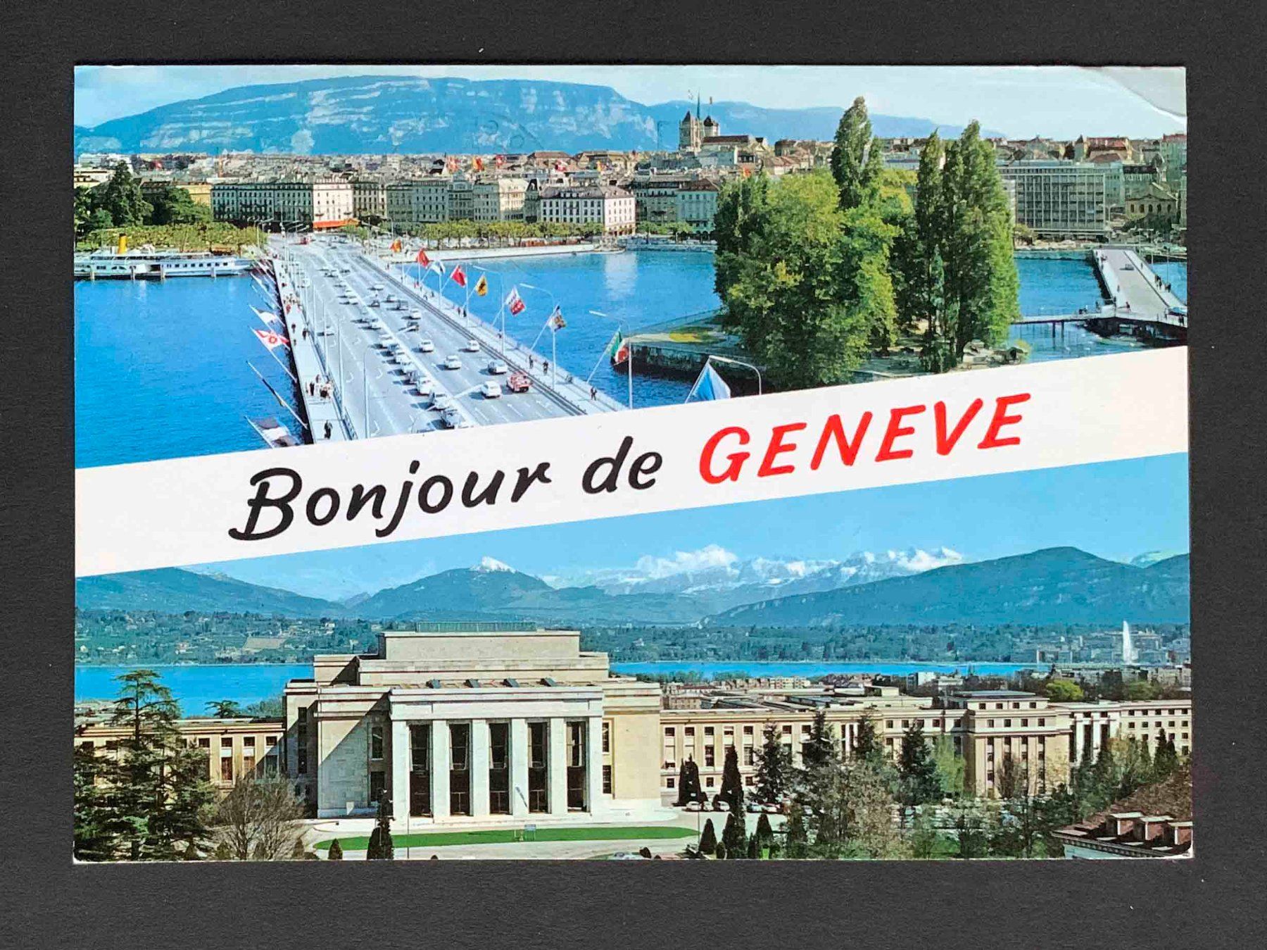 Cartoline postali: AK Bonjour de Geneve – Usato da Goldau venduto da artelier1