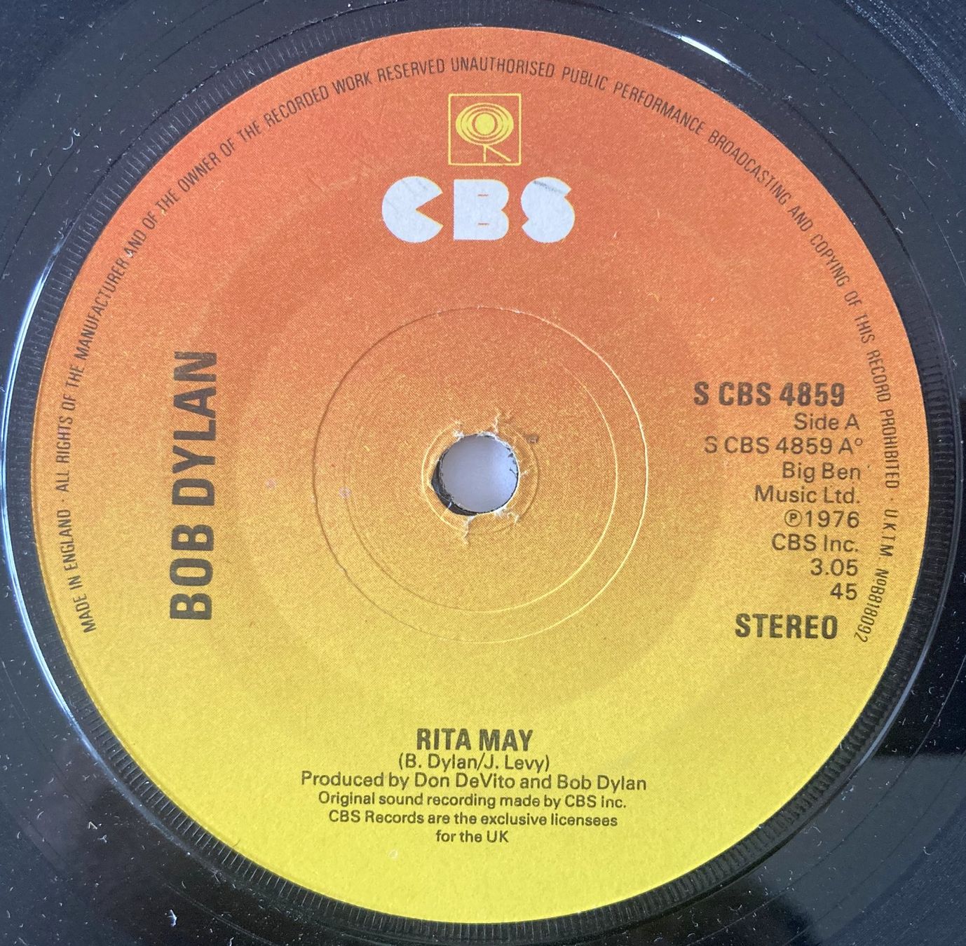 Dischi in vinile: BOB DYLAN - RITA MAY – Usato da Bottens venduto da hotter-than-hell 2