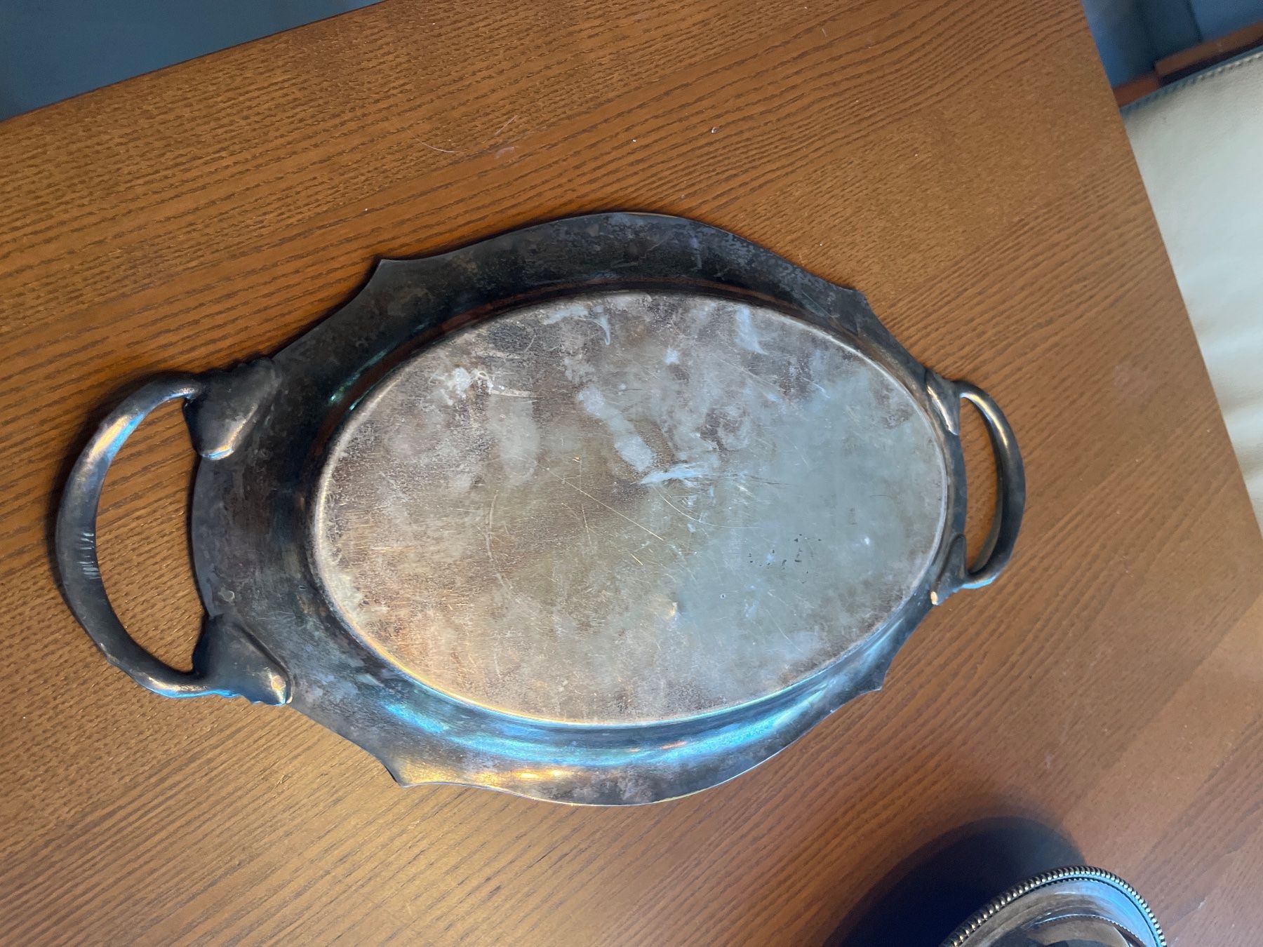 Piatti di portata: Serviertablett oval Silber mit Griffen – Usato da Bonstetten venduto da KarlHungus 1