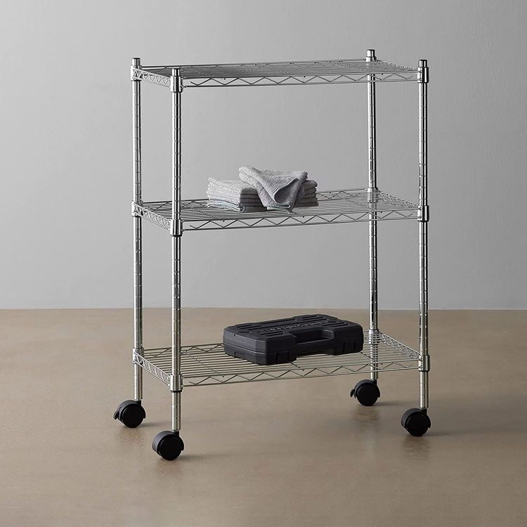 Standregal Rollregal Regal mit Rollen 3 Regalböden | Kaufen auf Ricardo