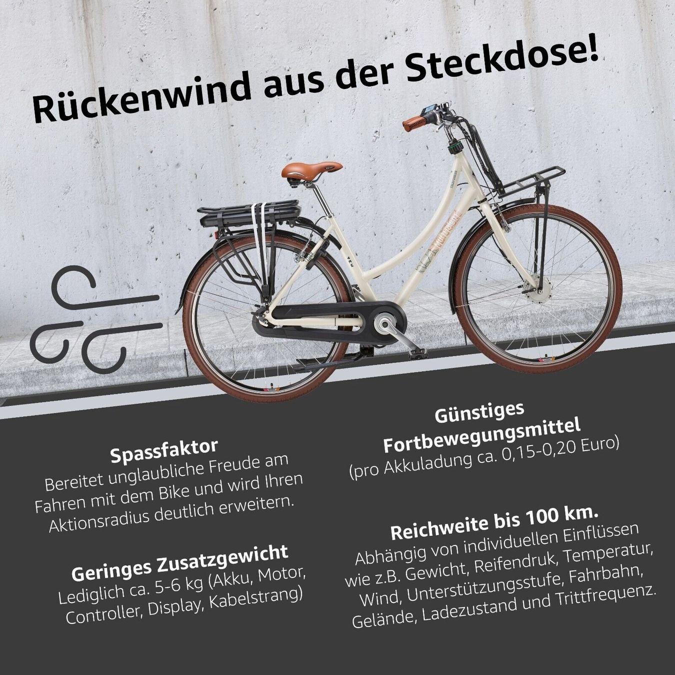 Velos: Telefunken E-Bike City RT540 creme – Neu und originalverpackt aus Bottighofen von zaap 6