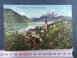 WEGGIS UND PILATUS FRÜHLING 1920 LU AK