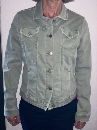 Damen Jeansjacke olivgrün ca. Grösse 38