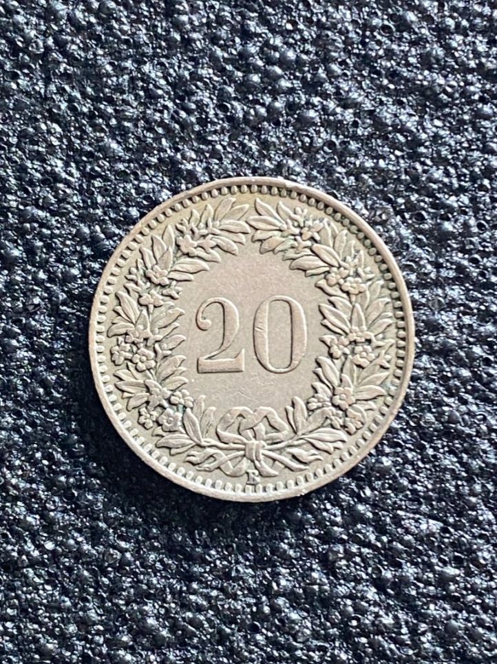 Tutti le monete: 20 Rappen 1943 – Usato da Hünenberg venduto da Ecila 1