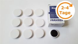 Magnete 10 Stück, 24 mm, weiss