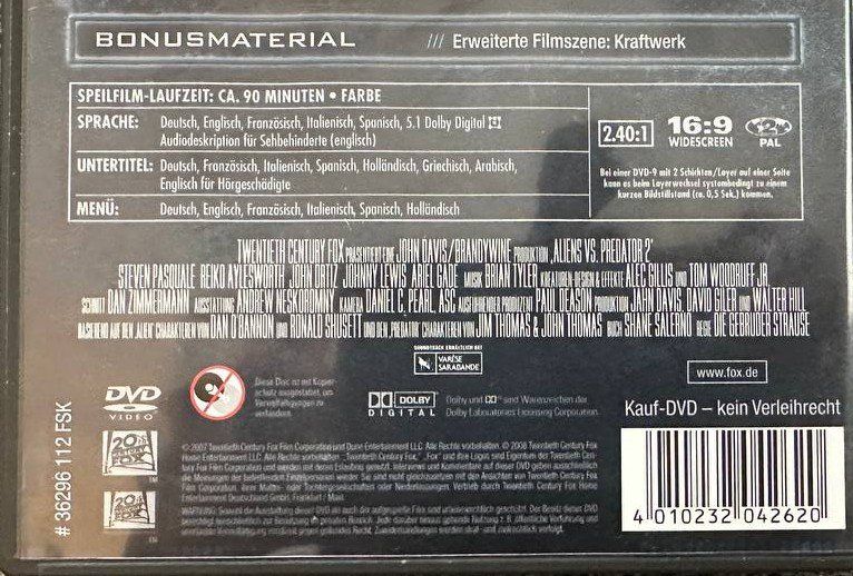 Tutti i DVDs: Alien vs. Predator 1+2 DVDs, Top Zustand – Usato da Beringen venduto da Mantafisch1 4