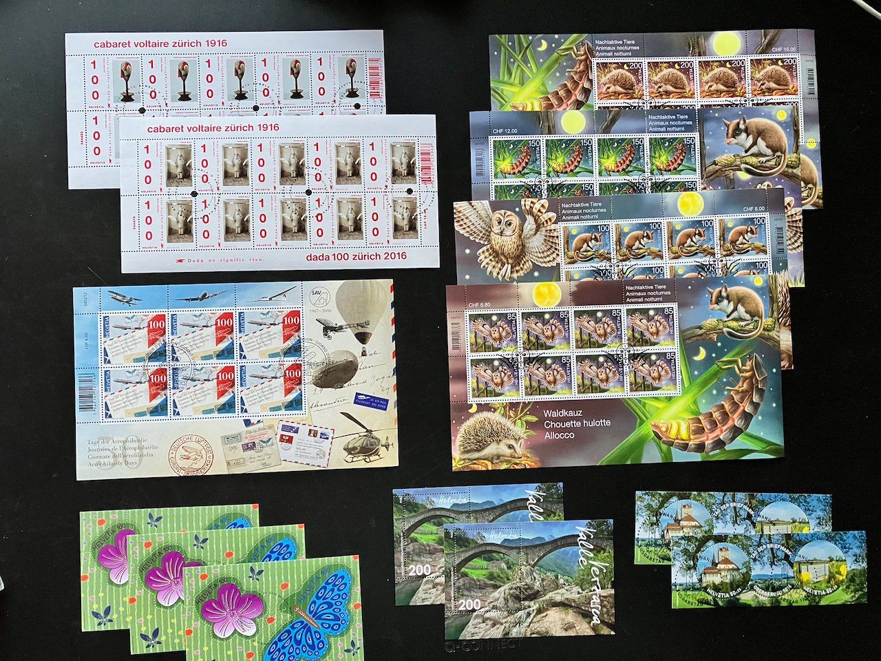 Alle Briefmarken: Lot 2016 Kleinbögen und Blöcke mit ET – Gebraucht aus Nesslau von andi_hon