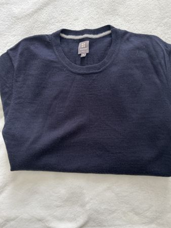 Strickpullover Manor 100% Schurwolle dunkelblau Gr. XL Herbs