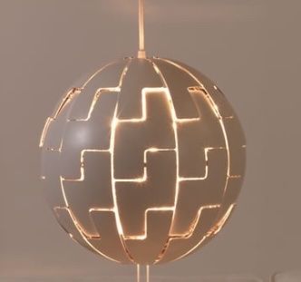Ikea Lampadari & plafoniere: HÄNGELAMPE WEISS/SILBERFARBEN – Usato da Malters venduto da Kuettel1 2